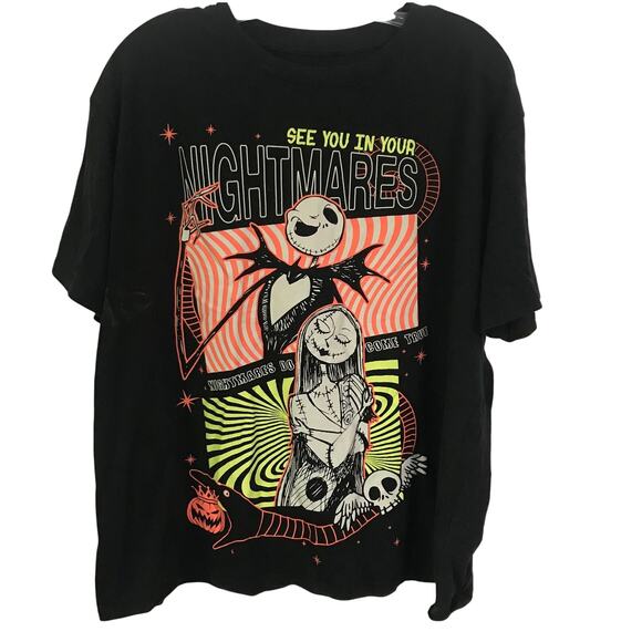 Disney Tee Shirt Unisex XXL Tim Burton Nightmare Before Christmas Halloween - Picture 1 of 6